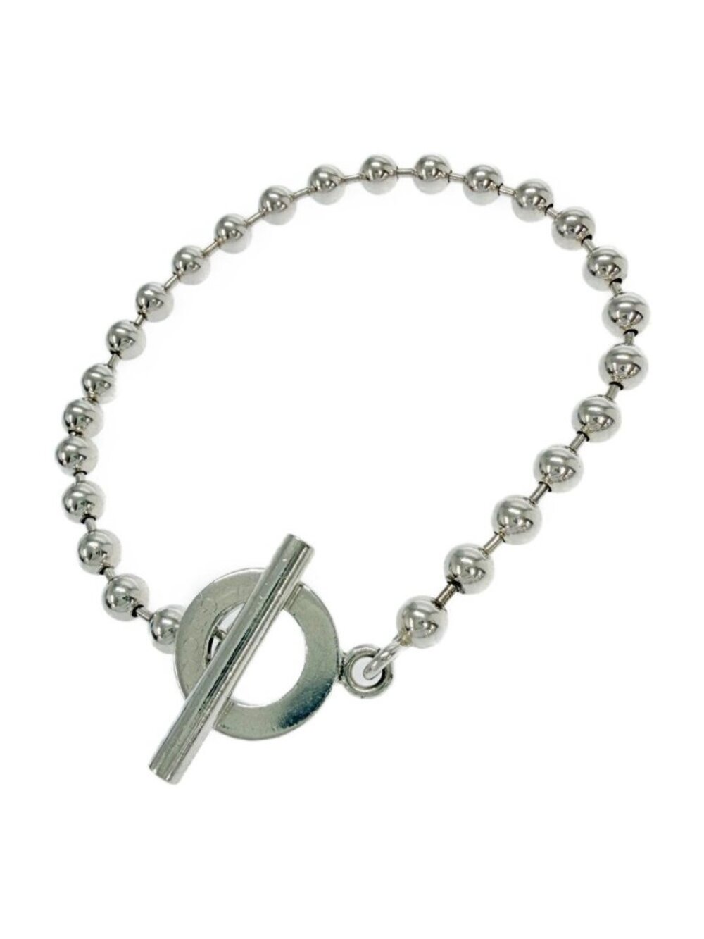 Gucci Silver Ball Chain Toggle Bracelet